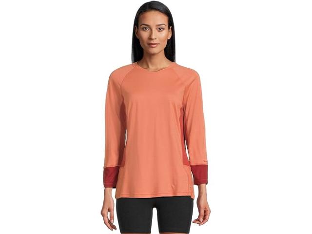 (取寄) スマートウール レディース マウンテン バイク 3/4 スリーブ ジャージ Smartwool women Mountain Bike 3/4 Sleeve Jersey Terracotta