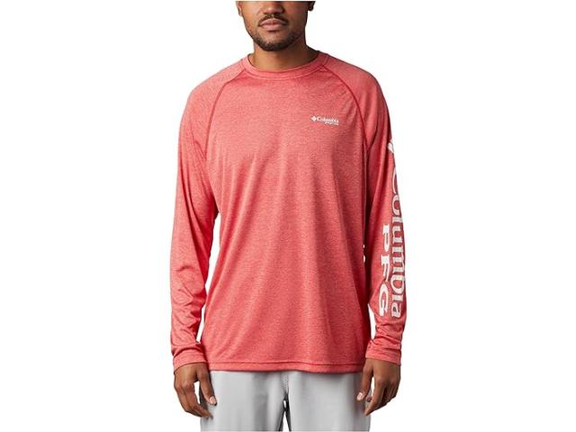 (取寄) コロンビア メンズ ターミナル タックル ヘザー ロング スリーブ シャツ Columbia men Columbia Terminal Tackle Heather Long Sleeve Shirt Red Spark Heather/White Logoの通販は 11,352円