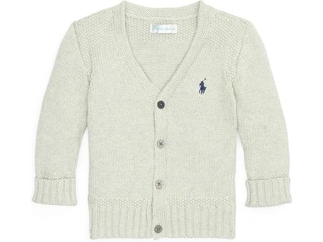 (取寄) ラルフローレン キッズ ボーイズ コーム コットン V-ネック カーディガン (インファント) Polo Ralph Lauren Kids boys Polo Ralph Lauren Kids Combed Cotton V-Neck Cardigan (Infant) Light Sport Heather
