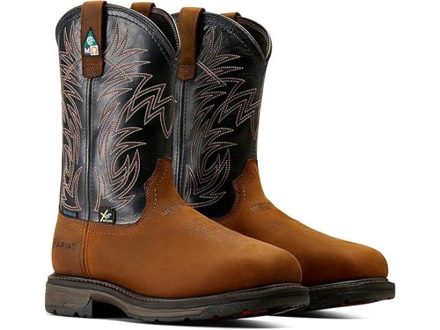 (取寄) アリアット メンズ ワークホッグ メットガード CSA ウォータープルーフ コンポジット トゥ ワーク ブーツ Ariat men WorkHog MetGuard CSA Waterproof Composite Toe Work Boot Dark Copper