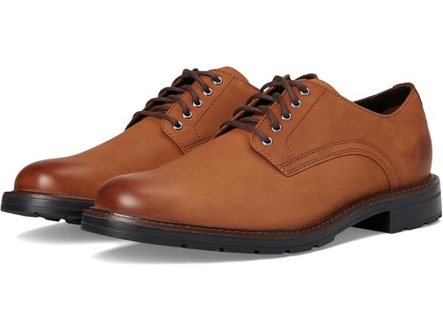 (取寄) コールハーン メンズ グランド プレーン トゥ オックスフォード Cole Haan men Chamberlin Grand Plain Toe Oxfords British Tan Nubuck/Black Water Resistant