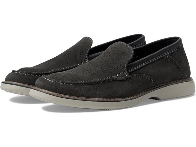 (取寄) ナン ブッシュ メンズ オットー EZ モカシン トゥ スリッポン イージー オン ローファー Nunn Bush men Otto EZ Moccasin Toe Slip-On Easy On Loafer Grey