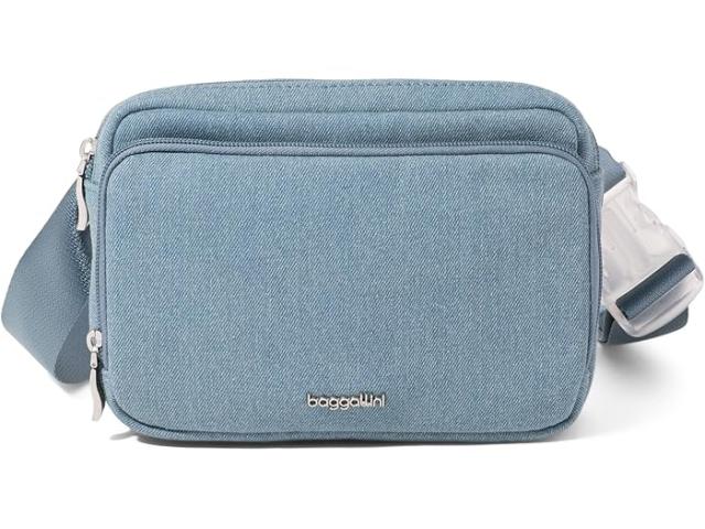 (取寄) バッガリーニ レディース モダン ベルト バッグ スリング Baggallini women Modern Belt Bag Sling Light Indigo Denim