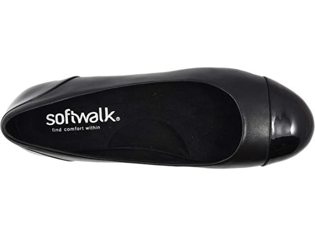 (取寄) ソフトウォーカー レディース ソノマ キャップ トゥ SoftWalk women  Sonoma Cap Toe Black Soft Napa/Patentの通販は