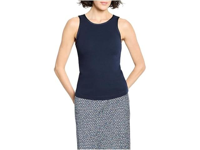 (取寄) ニックゾー レディース トリムド パーフェクト ニット リブド タンク NIC+ZOE women Trimmed Perfect Knit Ribbed Tank Dark Indigo