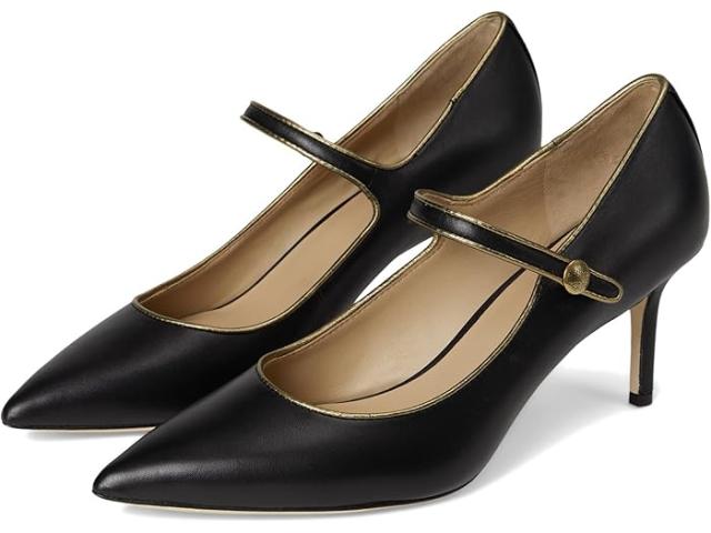 (取寄) ローレン ラルフローレン レディース ラネット メタリック-トリム メアリー ジーン パンプス Lauren Ralph Lauren women Lanette llic-Trim Mary Jane Pumps Black/Antique Gold