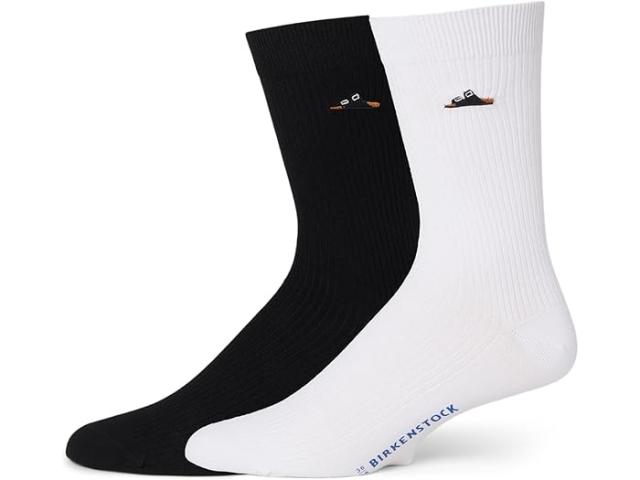 (取寄) ビルケンシュトック コットン リブド ソックス マルチ パック Birkenstock Cotton Ribbed Socks Multi Pack Black/White