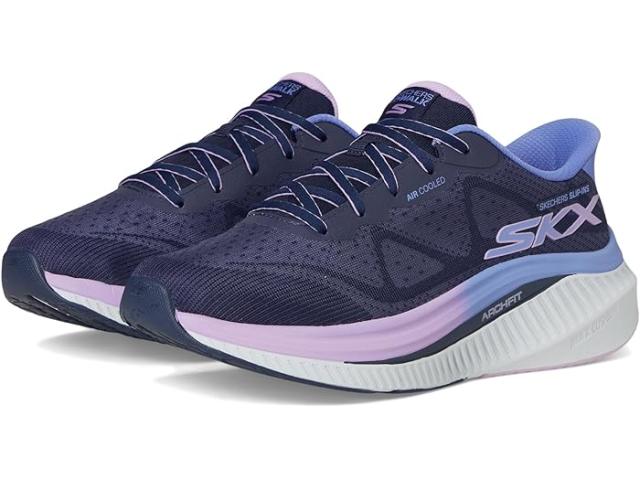 (取寄) スケッチャーズ パフォーマンス レディース マックス クッショニニグ アーチ フィット アリーナ ハンズ フリー スリップ-インス SKECHERS Performance women Max Cushioning Arch Fit Areena Hands Free Slip-Ins Navy/Lavender