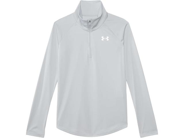 (取寄) アンダーアーマー キッズ ガールズ テック グラフィック 1/2 ジップ (ビッグ キッド) Under Armour Kids girls Under Armour Kids Tech Graphic 1/2 Zip (Big Kid) Mod Gray Light Heather/Metallic Silverの通販は