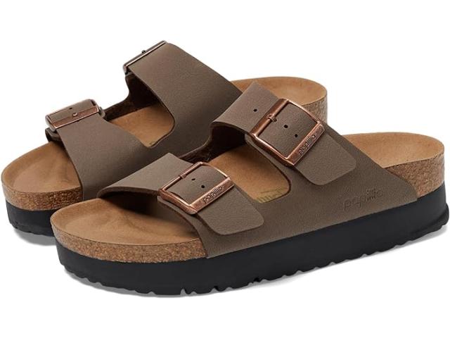 (取寄) ビルケンシュトック レディース パピリオ バイ アリゾナ プラットフォーム サンダル - ビーガン Birkenstock women Birkenstock Papillio by Birkenstock Arizona Platform Sandal - Vegan Mocha