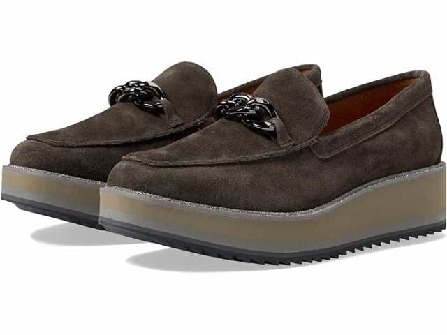 (取寄) ジョンストン&マーフィー レディース グレースリン チェイン ローファー Johnston & Murphy women Johnston & Murphy Gracelyn Chain Loafer Dark Gray Suedeの通販は
