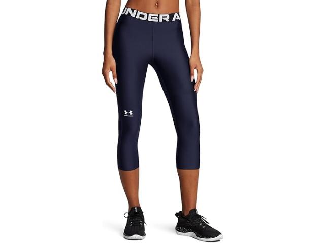 (取寄) アンダーアーマー レディース ヒートギア 3/4 レギンス Under Armour women HeatGear 3/4 Leggings Midnight Navy/White