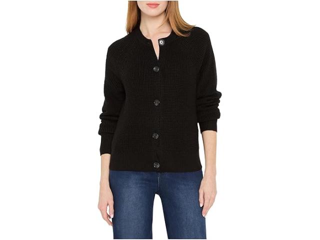 (取寄) ニックゾー レディース ワッフル タック カーディガン NIC+ZOE women Waffle Tuck Cardigan Black Onyx