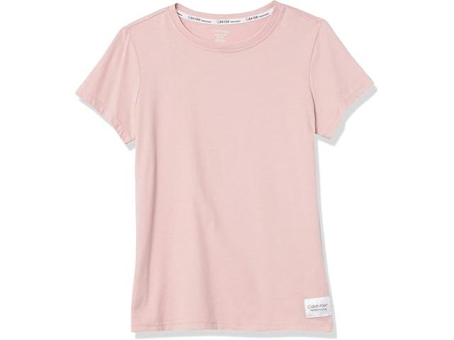 (取寄) カルバンクライン レディース プレミアム パフォーマンス クルー ネック Tシャツ (スタンダード アンド プラス)   women Premium Performance Crew Neck T-Shirt (Standard and Plus) Secret