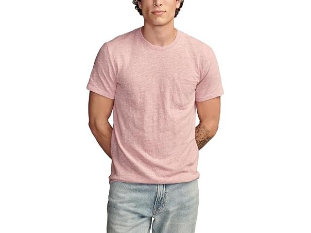 (取寄) ラッキーブランド メンズ リネン ショート スリーブ ポケット クルー ネック ティー Lucky Brand men Linen Short Sleeve Pocket Crew Neck Tee Red Violetの通販は