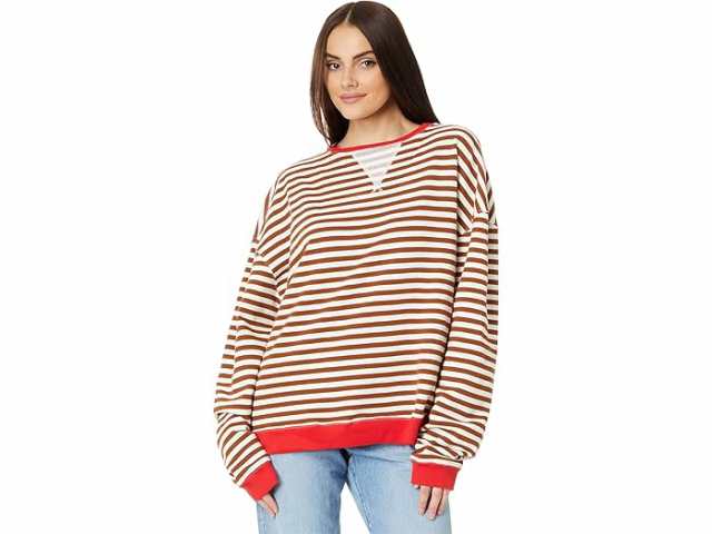 (取寄) フリーピープル レディース クラシック ストライプド クルー Free People women Free People Classic Striped Crew Coffee Comboの通販は