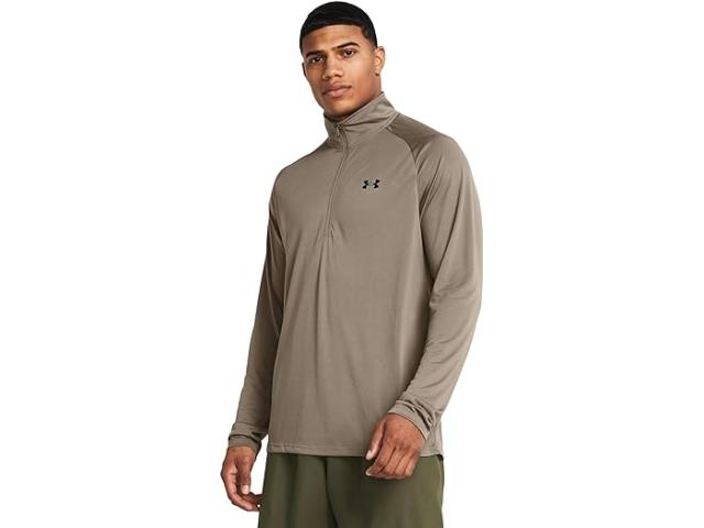 (取寄) アンダーアーマー メンズ Ua テック 1/2 ジップ Under Armour men Under Armour UA Tech 1/2 Zip Taupe Dusk/Blackの通販は