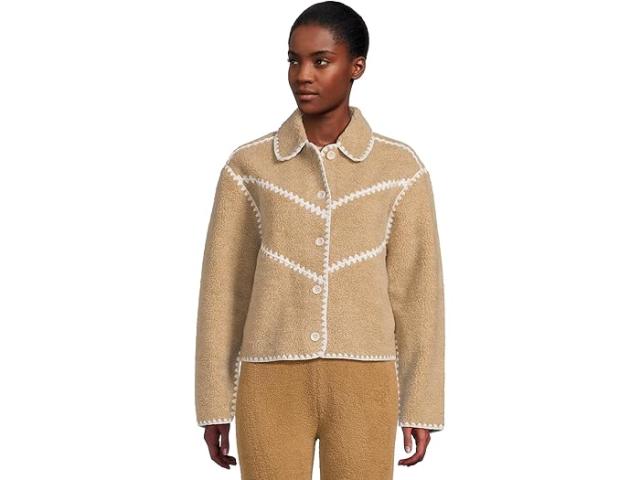 (取寄) アグ レディース エリソン アグフラフ シェル ジャケット UGG women Ellison Uggfluff Shell Jacket Sand Heather