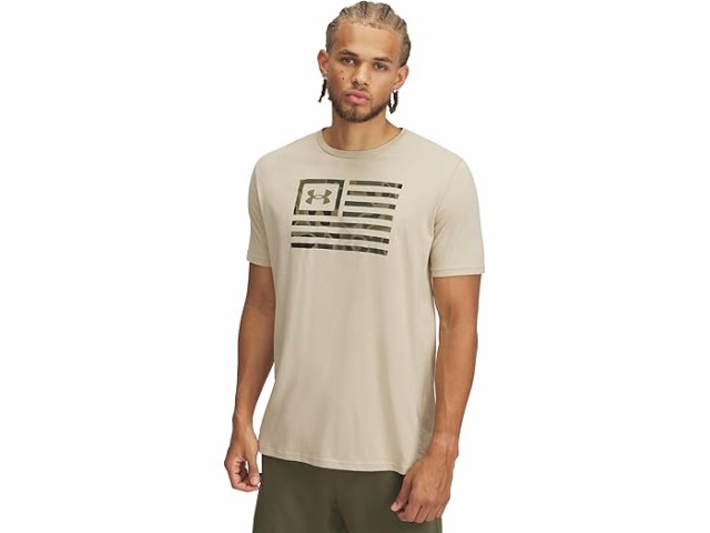 (取寄) アンダーアーマー メンズ フリーダム フロッグ プリンテッド T-シャツ Under Armour men Freedom Flag Printed T-Shirt Desert Sand/Bayouの通販は