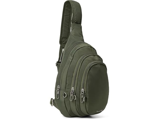 (取寄) バッガリーニ レディース セキュルテックス アンチ-シーフ トリプル ジップ スリング Baggallini women Securtex Anti-Theft Triple Zip Sling Thyme