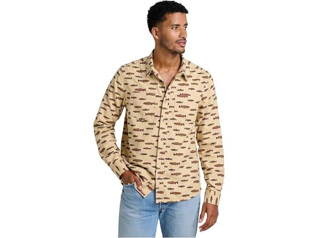 (取寄) トードアンドコー メンズ ロング スリーブ シャツ Toad&Co men Pinevale Long Sleeve Shirt Chai Trout Print