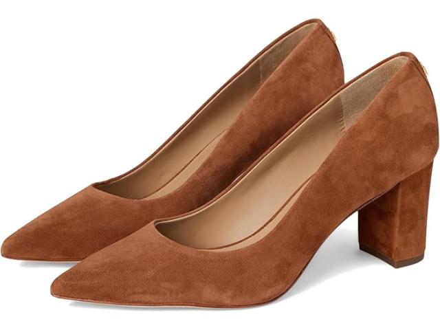 (取寄) ローレン ラルフローレン レディース ラネット スエード パンプス Lauren Ralph Lauren women Lanette Suede Block-Heel Pumps Lauren Tan
