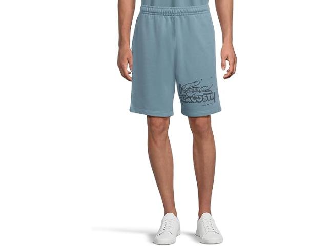 (取寄) ラコステ メンズ レギュラー フィット スプレイ ペイント ショーツ Lacoste men Regular Fit Spray Paint Shorts Limestone/Falcon