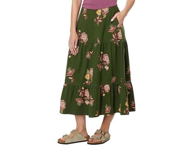 (取寄) トードアンドコー レディース マリーゴールド ティアード ミディ スカート Toad&Co women Toad&Co Marigold Tiered Midi Skirt Epidote LG Scale Printの通販は