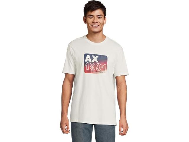 (取寄) アルマーニエクスチェンジ メンズ 1991 バブル グラフィック T-シャツ Armani Exchange men 1991 Bubble Graphic T-shirt Off White