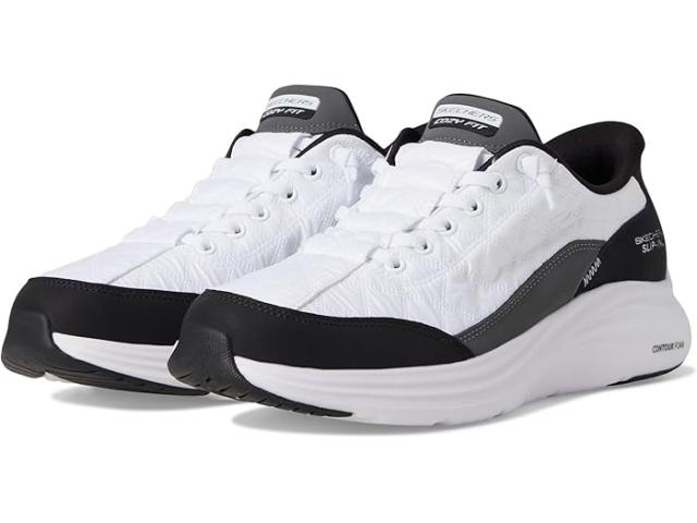 (取寄) スケッチャーズ レディース コンツアー フォーム - コージー フィット ハンズ フリー スリップ-インス SKECHERS women Contour Foam - Cozy Fit Hands Free Slip-Ins White Black