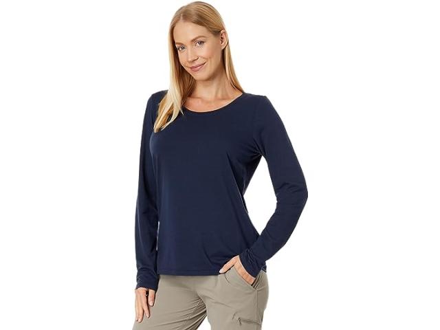 (取寄) エルエルビーン レディース ソフト ストレッチ スーピマ Tシャツ スクープ ネック  L.L.Bean women L.L.Bean Soft Stretch Supima Tee Scoop Neck Long Sleeve Classic Navy