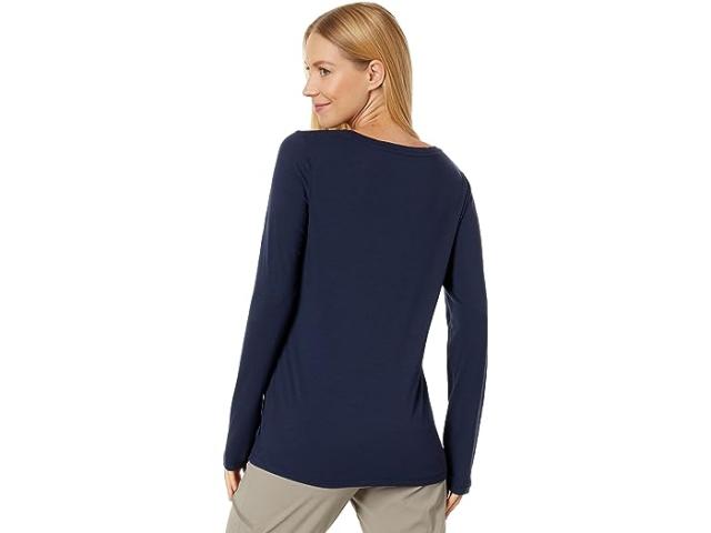 (取寄) エルエルビーン レディース ソフト ストレッチ スーピマ Tシャツ スクープ ネック  L.L.Bean women L.L.Bean Soft Stretch Supima Tee Scoop Neck Long Sleeve Classic Navy
