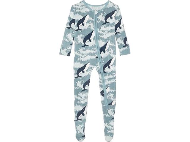 (取寄) キッキー パンツ キッズ キッズ プリント フッティー ウィズ 2 ウェイ ジッパー (インファント) Kickee Pants Kids kids Kickee Pants Kids Print Footie with 2 Way Zipper (Infant) Stormy Sea Splashing Whalesの通販は