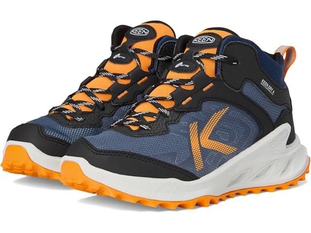 (取寄) キーン キッズ キッズ シオニック ミッド ハイト ウォータープルーフ オール テレイン イージー オン ハイキング ブーツ (リトル キッド/ビッグ キッド) KEEN Kids kids Zionic Mid Height Waterproof All Terrain Easy On Hiking Boots (Little Kid/Big Kid) Naval