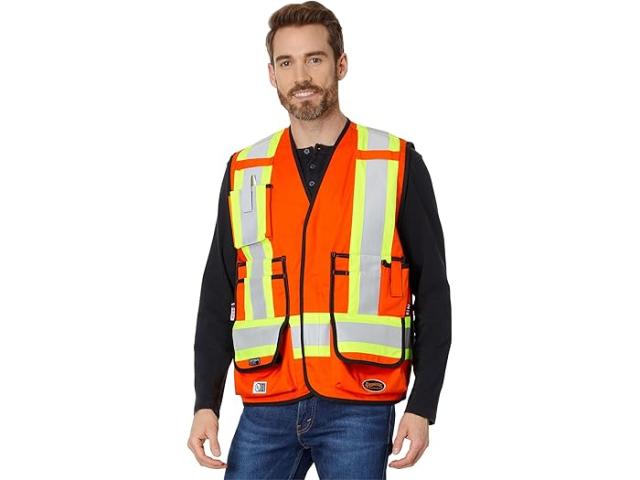 (取寄) パイオニア 7732U 88/12 7 オンス サーベイヤー ベスト ハイヴィシビリティ Pioneer 7732U 88/12 7 oz. Surveyor Vest High-Visibility Orange