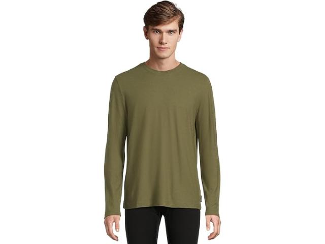(取寄) スマートウール メンズ パーフェクト クルー ロング スリーブ ティー Smartwool men Perfect Crew Long Sleeve Tee Winter Moss
