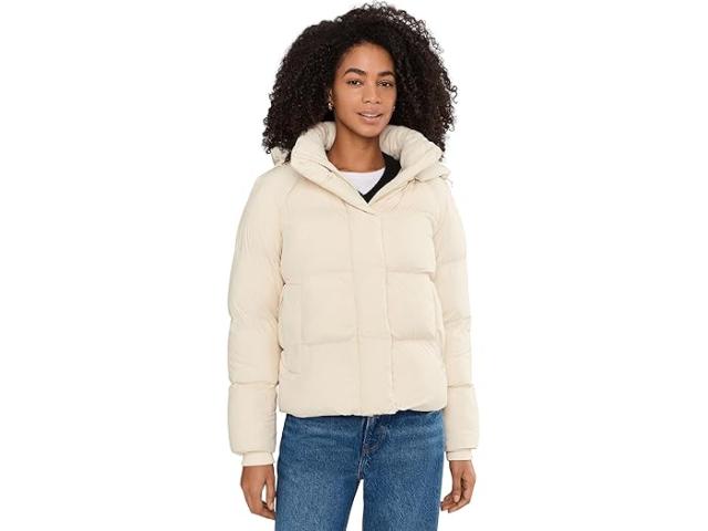 (取寄) リーバイス レディース フーデット パファー ジャケット Levi's women Hooded Puffer Jacket White