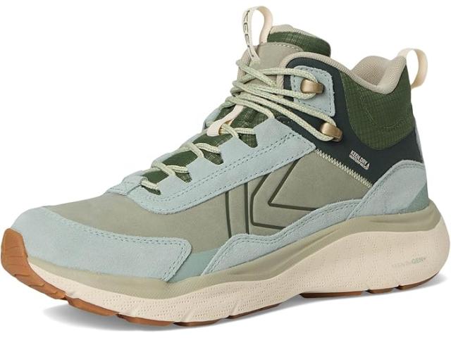 (取寄) キーン レディース ウォータープルーフ レザー ハイキング ブーツ KEEN women Leiki Waterproof Leather Hiking Boots Iceberg Green/Bronze Green 取寄) キーン レディース ウォータープルーフ レザー ハイキング