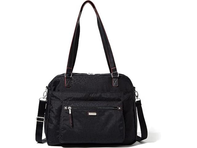 (取寄) バッガリーニ レディース オーバーナイト エクスパンダブル ラップトップ トート ウィズ Rfid フォン リスレット Baggallini women Baggallini Overnight Expandable Laptop Tote with RFID Phone Wristlet Black Cheetah Embossの通販は