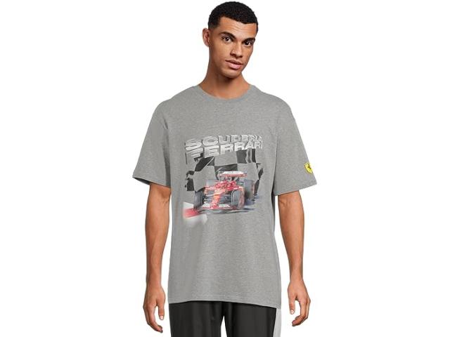(取寄) プーマ メンズ スクーデリア フェラーリ グラフィック T-シャツ PUMA men Scuderia Ferrari Graphic T-Shirt Medium Grey Heather 2AH25