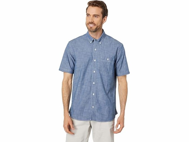 (取寄) エルエルビーン メンズ コンフォート ストレッチ シャンブレー シャツ ショート スリーブ トラディショナル フィット L.L.Bean men L.L.Bean Comfort Stretch Chambray Shirt Short Sleeve Traditional Fit Indigoの通販は