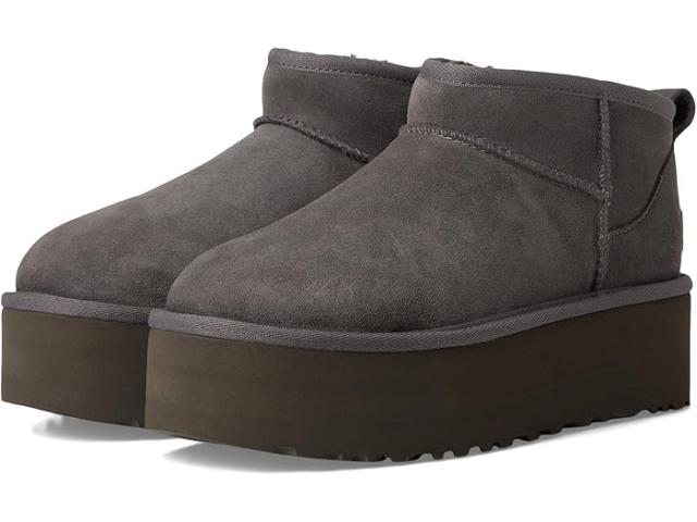 (取寄) アグ レディース クラシック ウルトラ ミニ プラットフォーム UGG women Classic Ultra Mini Platform Charcoal