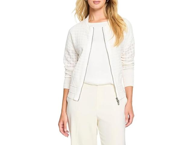 (取寄) ニックゾー レディース シーア ステッチ カーディガン NIC+ZOE women Sheer Stitch Cardigan Classic Cream