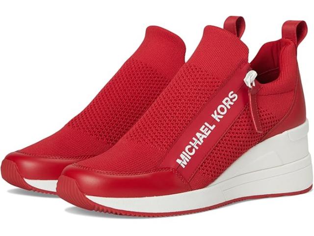 (取寄) マイケルコース レディース ウィリス ウェッジ トレーナー MICHAEL Michael Kors women Willis Wedge Trainer Crimson