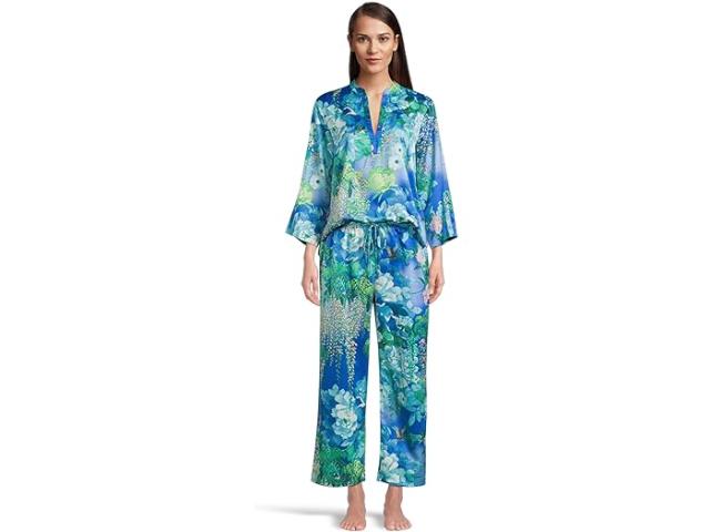 (取寄) N バイ ナトリ レディース ウィステリア ガーデン パジャマ セット N by Natori women Wisteria Garden Pajama Set Blue/Green
