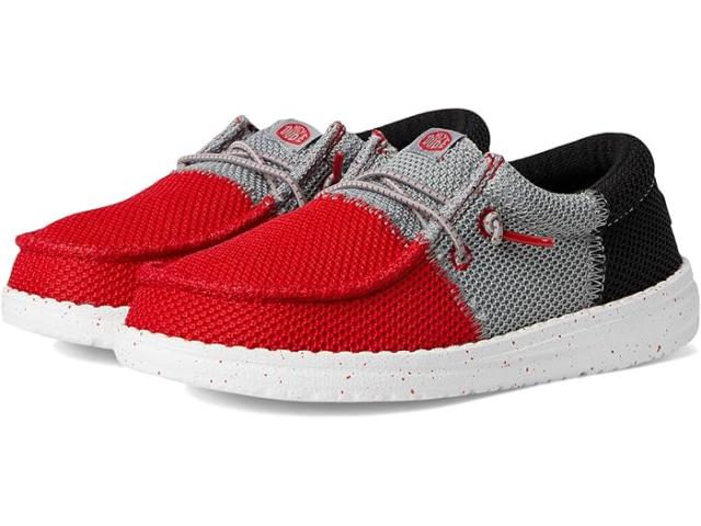 (取寄) ヘイデュードキッズ ボーイズ ウォーリー トライ バーシティ メッシュ (リトル キッド/ビッグ キッド) Hey Dude Kids boys Hey Dude Kids Wally Tri Varsity Mesh (Little Kid/Big Kid) Red/Greyの通販は 13,636円