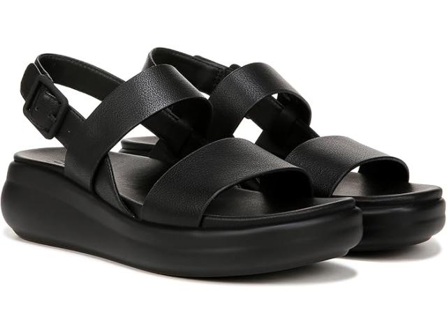 (取寄) ナチュラライザー レディース コースト スリングバックス Naturalizer women Naturalizer Coast Slingbacks Tumbled Black Faux Leather