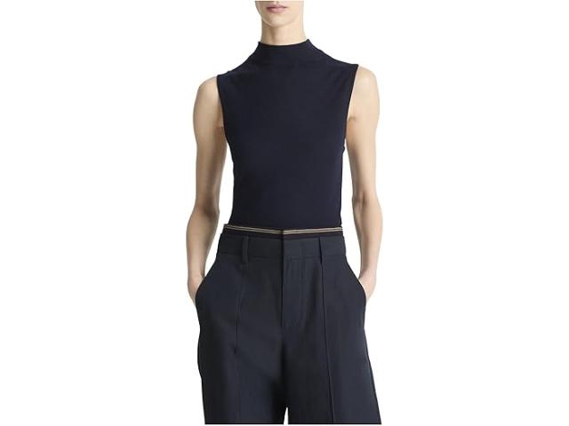 (取寄) ヴィンス レディース スリーブレス モック ネック Vince women Sleeveless Mock Neck Coastal