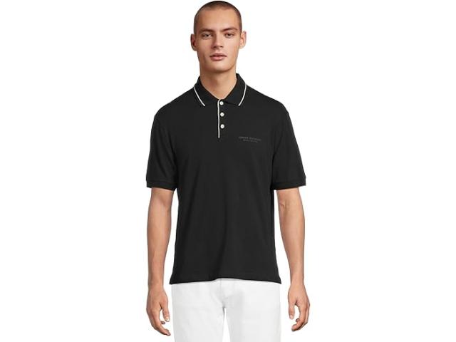 (取寄) アルマーニエクスチェンジ メンズ ミラノ / ニュー ヨーク ロゴ ポロ シャツ Armani Exchange men Milano/New York Logo Polo Shirt Deep Navy