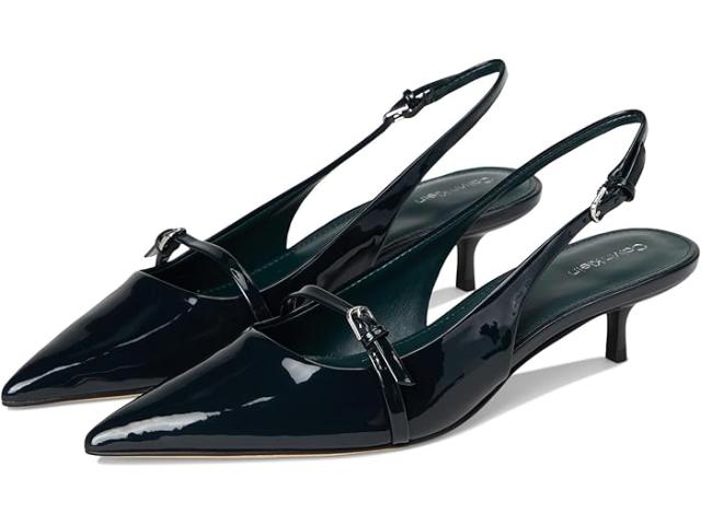 (取寄) カルバンクライン レディース    women Simira Dark Green Patent